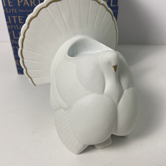 PartyLite Turkey Tea light/Votive Candle Holder Seasonal Lodge Ceramic - Picture 2 of 6
